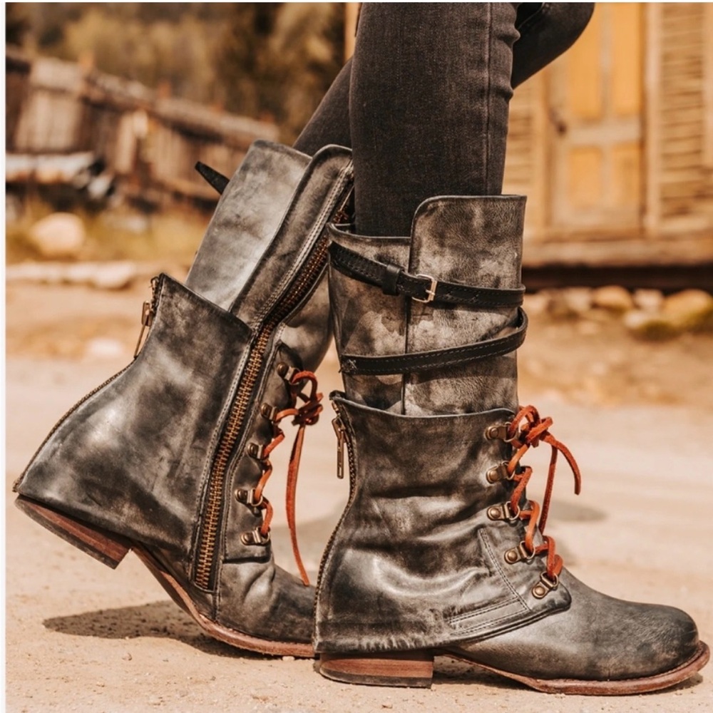 Freebird by Steven Ravi Leather Ankle Boots